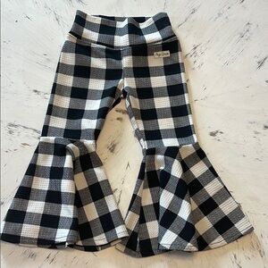 Kids Gingham Bell Bottom Pants